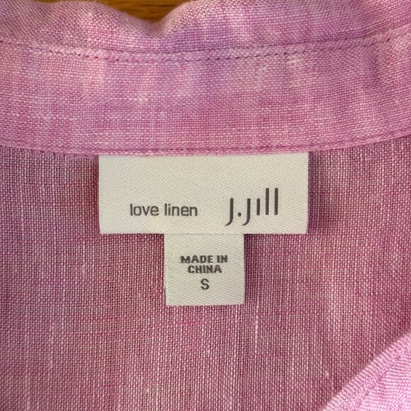 J. Jill Pink Linen Tunic Size Small - Picture 6 of 12
